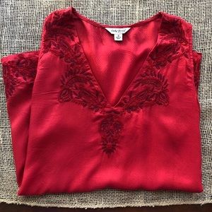 S Lucky Brand Red Dress Top